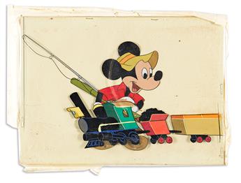 WALT DISNEY PRODUCTIONS. Mickey Mouse with a freight train.